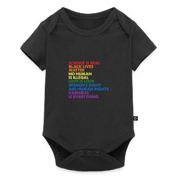 Kindness is EVERYTHING Science is Real Love - Baby Premium short-sleeve bodysuit - black - Front