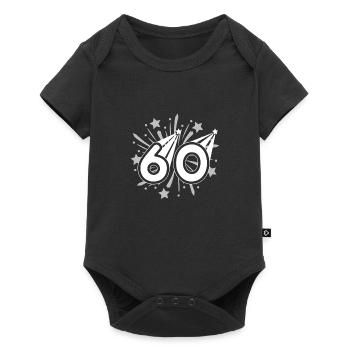 60 years old 60th birthday party number 60 - Baby Premium short-sleeve bodysuit - black - Front