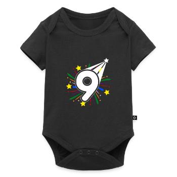 9 Jahre alt 9. Geburtstag Party Nummer 9 - Baby Premium Kurzarmbody - Schwarz - Vorne