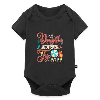 Tochter Mutter Reise 2022 Sommer Beach Geschenk - Baby Premium Kurzarmbody - Schwarz - Vorne