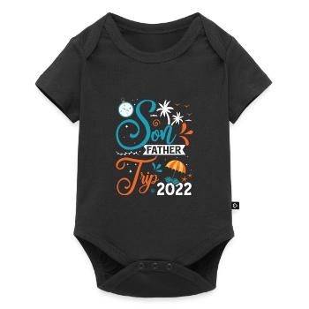 Voyage Père Fils 2022 Vacances d’été à Sun Beach - Body à manches courtes Premium Bébé - noir - Devant
