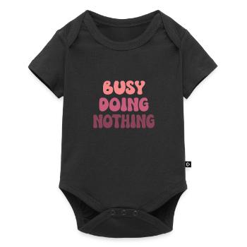 Occupé à ne rien faire - Body à manches courtes Premium Bébé - noir - Devant