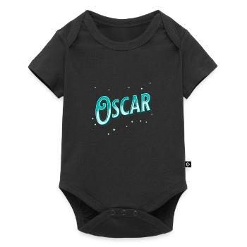 Oscar names personalized - Baby Premium short-sleeve bodysuit - black - Front