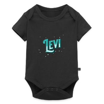 Levi noms personnalisés - Body à manches courtes Premium Bébé - noir - Devant
