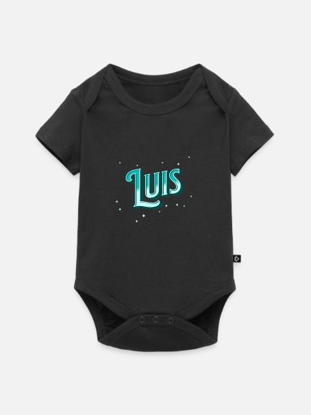 Luis Namen personalisiert - Baby Premium Kurzarmbody - Schwarz