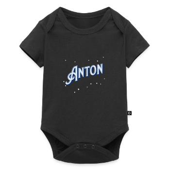 Anton name personalized - Baby Premium short-sleeve bodysuit - black - Front