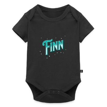 Noms finlandais personnalisés - Body à manches courtes Premium Bébé - noir - Devant