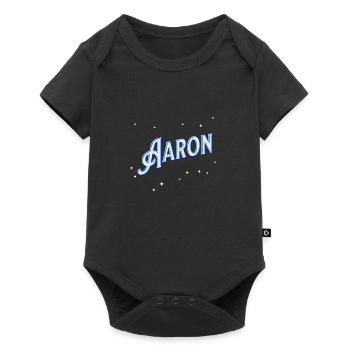 Aaron name personalized - Baby Premium short-sleeve bodysuit - black - Front
