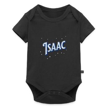 Isaac names personalized - Baby Premium short-sleeve bodysuit - black - Front
