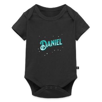 Daniel Nom personnalisé - Body à manches courtes Premium Bébé - noir - Devant