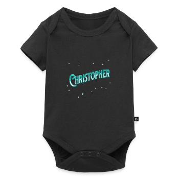 Christopher name personalized - Baby Premium short-sleeve bodysuit - black - Front