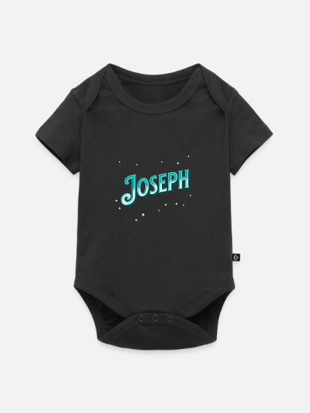 Noms Joseph personnalisés - Body à manches courtes Premium Bébé - noir