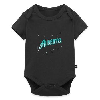 Alberto noms personnalisés - Body à manches courtes Premium Bébé - noir - Devant
