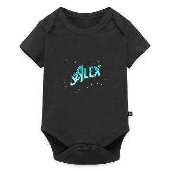 Alex name personalized - Baby Premium short-sleeve bodysuit - black - Front