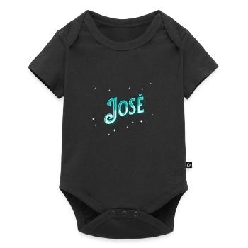 Nom Jose personnalisé - Body à manches courtes Premium Bébé - noir - Devant