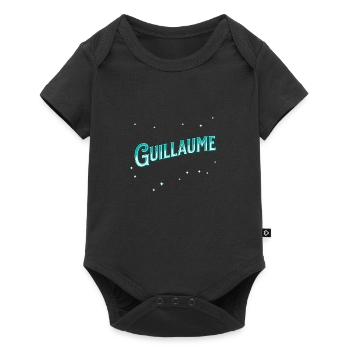 Nom Guillaume personnalisé - Body à manches courtes Premium Bébé - noir - Devant