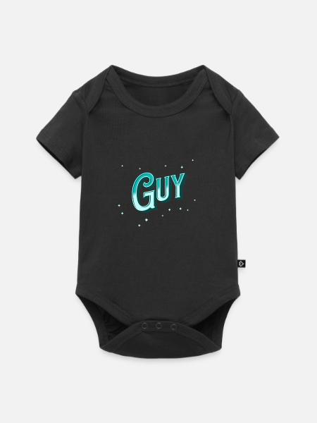 Guy Namen personalisiert - Baby Premium Kurzarmbody - Schwarz
