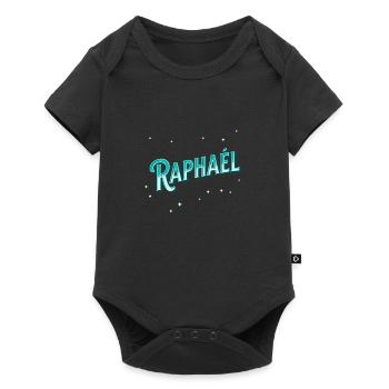 Raphael name personalized - Baby Premium short-sleeve bodysuit - black - Front