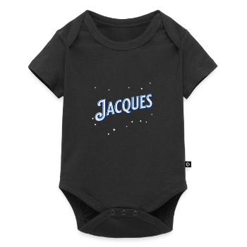 Nom Jacques personnalisé - Body à manches courtes Premium Bébé - noir - Devant