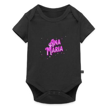 Anna Maria nom personnalisé - Body à manches courtes Premium Bébé - noir - Devant