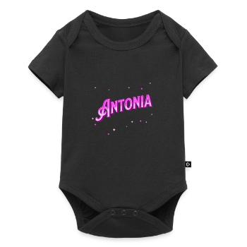 Antonia name personalized - Baby Premium short-sleeve bodysuit - black - Front