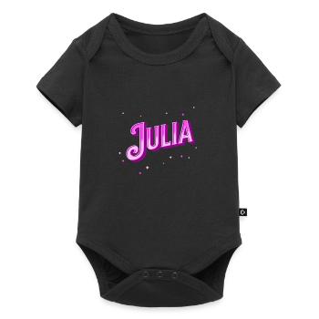 Le prénom de Julia personnalisé - Body à manches courtes Premium Bébé - noir - Devant