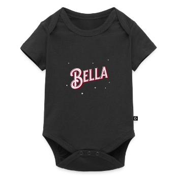 Personalized Bella name - Baby Premium short-sleeve bodysuit - black - Front