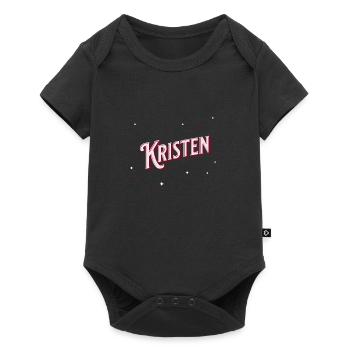 Nom personnalisé de Kristen - Body à manches courtes Premium Bébé - noir - Devant