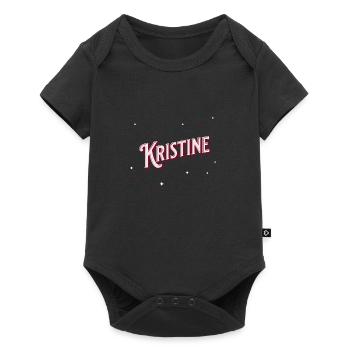 Prénom Kristine personnalisé - Body à manches courtes Premium Bébé - noir - Devant