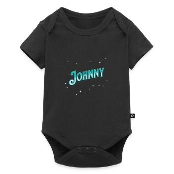 Le prénom de Johnny personnalisé - Body à manches courtes Premium Bébé - noir - Devant
