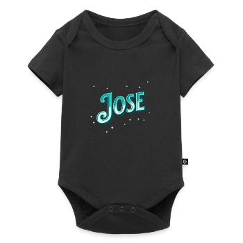 Le nom de Jose personnalisé - Body à manches courtes Premium Bébé - noir - Devant