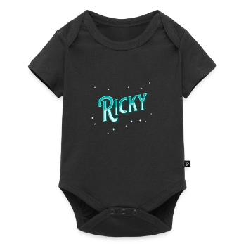 Ricky Nom Personnalisé - Body à manches courtes Premium Bébé - noir - Devant