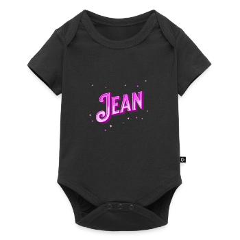 Jean name personalized - Baby Premium short-sleeve bodysuit - black - Front