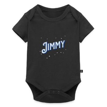 Le prénom de Jimmy personnalisé - Body à manches courtes Premium Bébé - noir - Devant