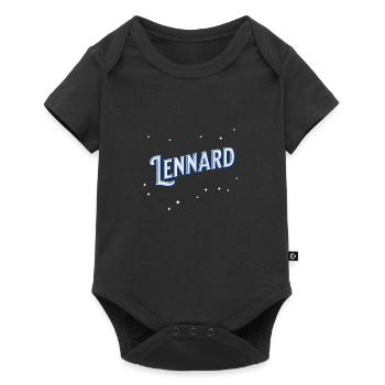 Nom Lennard personnalisé - Body à manches courtes Premium Bébé - noir - Devant
