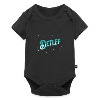 Detlef Namen personalisiert - Baby Premium Kurzarmbody - Schwarz - Vorne