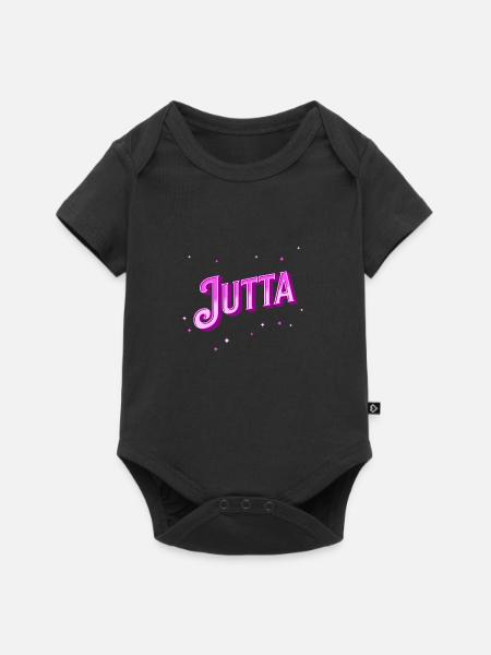Le nom de Jutta personnalisé - Body à manches courtes Premium Bébé - noir