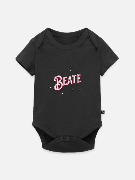 Beate Namen personalisiert - Baby Premium Kurzarmbody - Schwarz