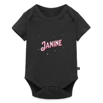 Janine name personalized - Baby Premium short-sleeve bodysuit - black - Front