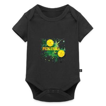 Pickleball Outdoor Game for Men and Women - Baby Premium short-sleeve bodysuit - black - Front