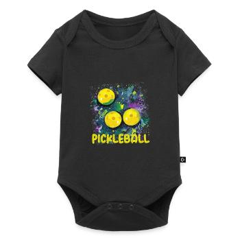 Pickleball Outdoor Game for Men and Women - Baby Premium short-sleeve bodysuit - black - Front