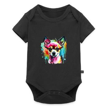 Chihuahua for dog lovers Mistress Master - Baby Premium short-sleeve bodysuit - black - Front