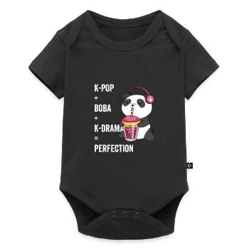 Boba Bubble Tea K-Drama Perfection K-Po coréen - Body à manches courtes Premium Bébé - noir - Devant