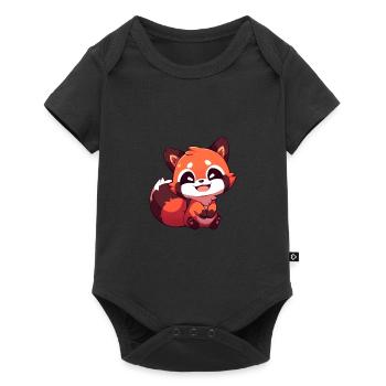 Red Panda - Baby Premium short-sleeve bodysuit - black - Front