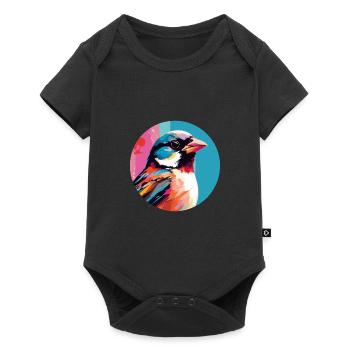 Moineau domestique - Body à manches courtes Premium Bébé - noir - Devant