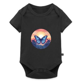 Blue Morpho Butterfly - Baby Premium short-sleeve bodysuit - black - Front