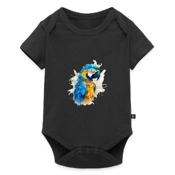 Ara bleu-or - Body à manches courtes Premium Bébé - noir - Devant