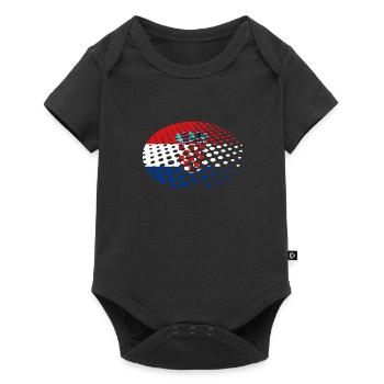 Drapeau de la Croatie Adriatique Zagreb Drapeau croate - Body à manches courtes Premium Bébé - noir - Devant