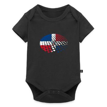 République dominicaine drapeau Dom Rep drapeau Voyage - Body à manches courtes Premium Bébé - noir - Devant