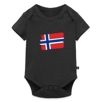 Drapeau de la Norvège Drapeau de la Scandinavie Drapeau de la Norvège - Body à manches courtes Premium Bébé - noir - Devant